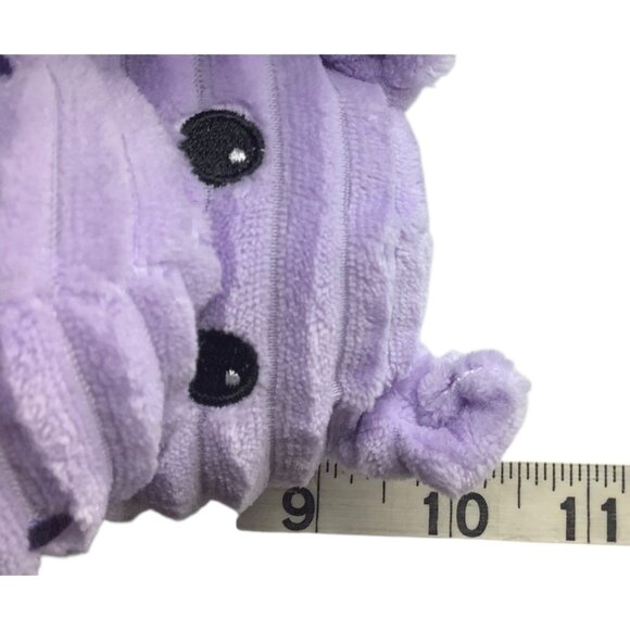 Walmart Hippo Ribbed Plush Purple Stuffed Animal Toy 10" Red Scarf Holiday - Picture 5 of 5